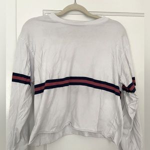 White cropped long sleeve
